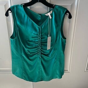 NWT Rebecca Taylor Emerald Sleeveless Blouse Size 6